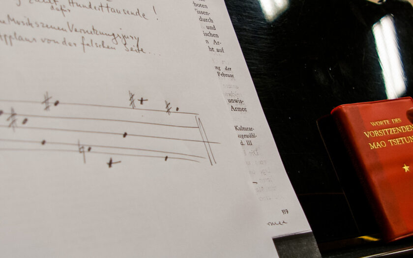 Peter Michael Hamels Arbeitsplatz. Foto: Hufner