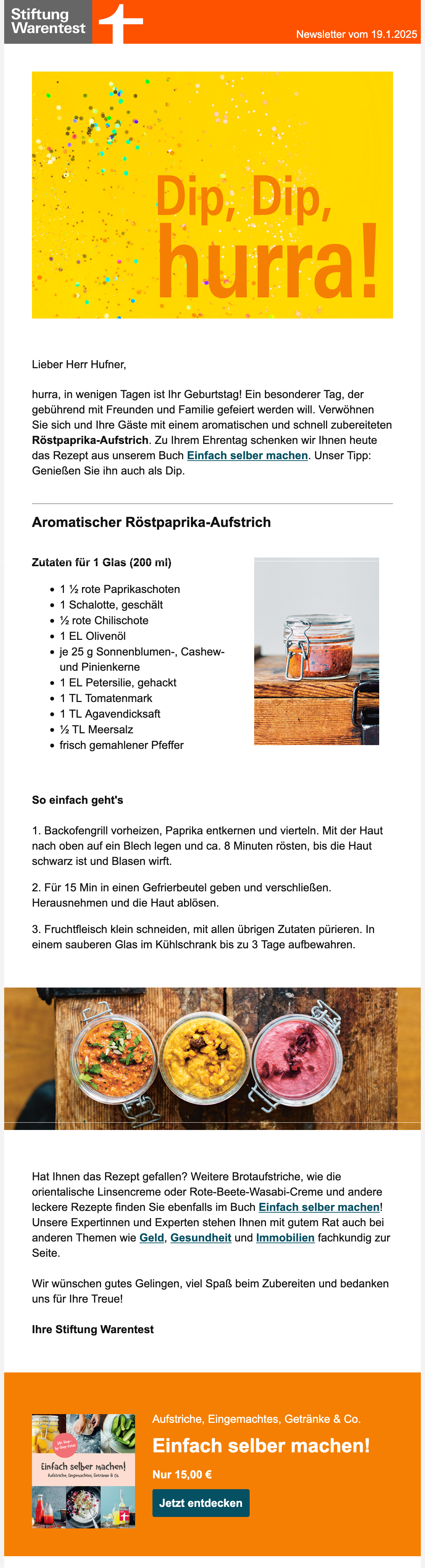 Hufner Ihr Geburtstagsgeschenk wartet auf Sie Hufner Ihr Geburtstagsgeschenk wartet auf Sie