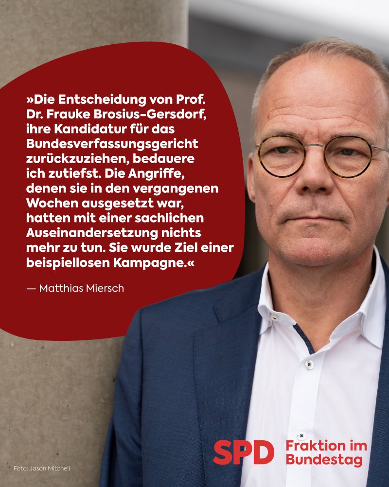 „Ihre Kandidatin“, Herr Miersch. 